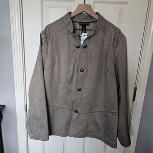 Lane Bryant Herringbone Jacket in Gray